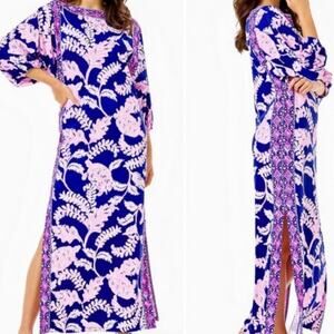 Lilly Pulitzer Maxi Dress 10 Long Dress Boho Resortwear Beach Turtle Tropical